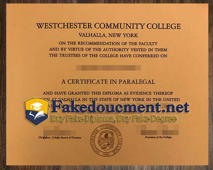 purchase realistic Westchester Community College diploma