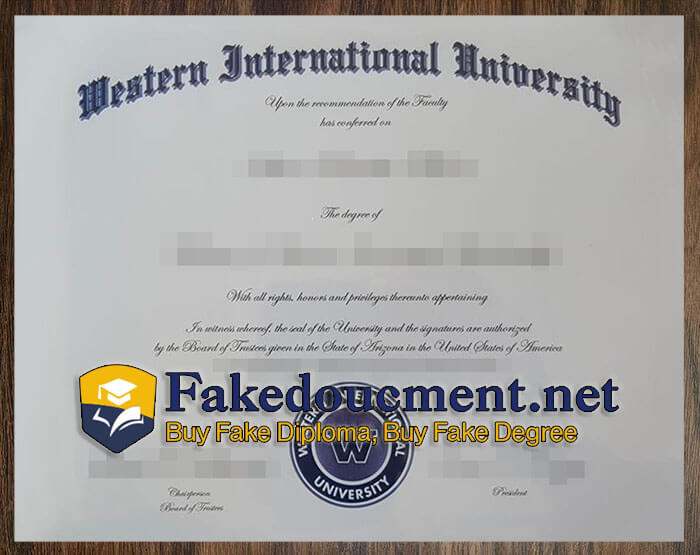 purchase realistic Western International University diploma