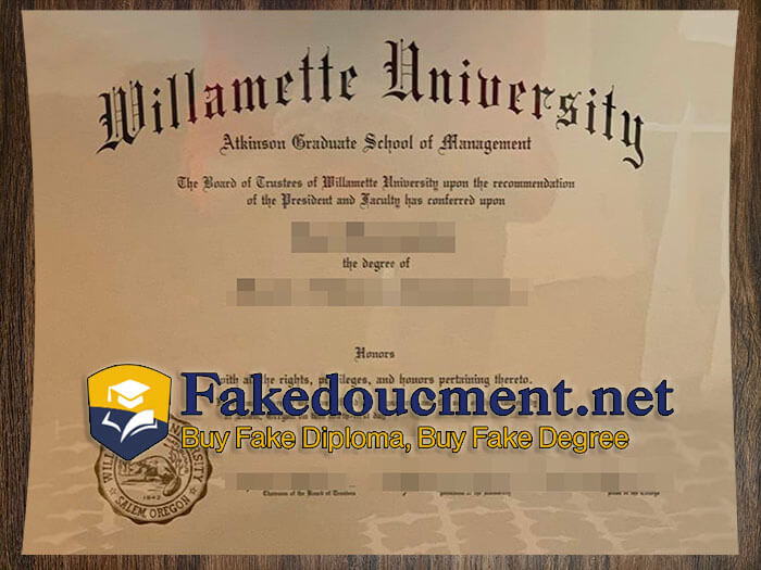 purchase realistic Willamette University diploma