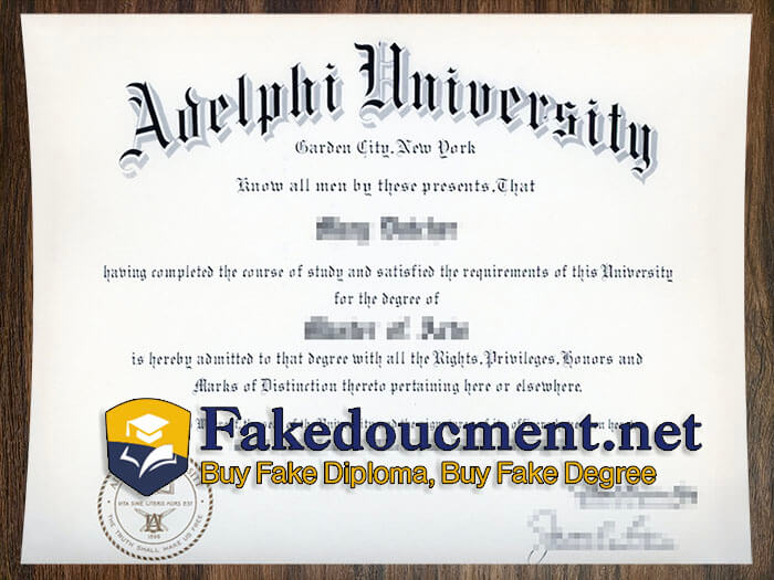 purchase realistic Adelphi University diploma