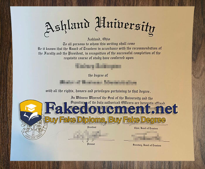 purchase realistic Ashland University diploma