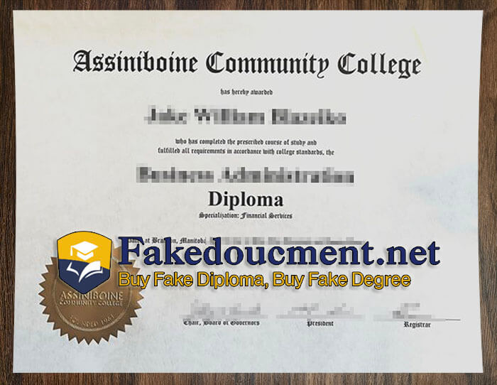 purchase realistic Assiniboine Community College diploma