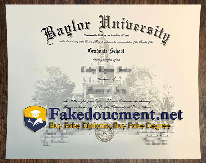 purchase realistic Baylor University diploma