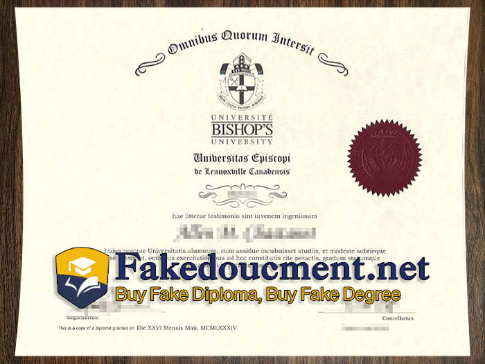 purchase realistic Bishop's University diploma