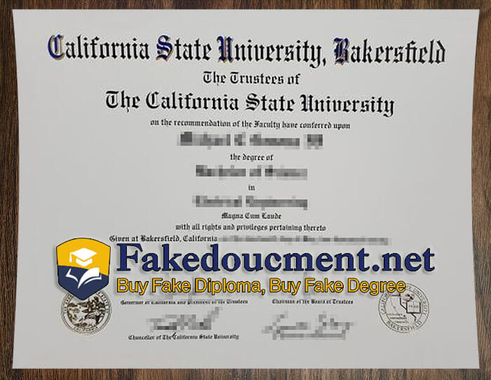 purchase realistic CSU Bakersfield diploma