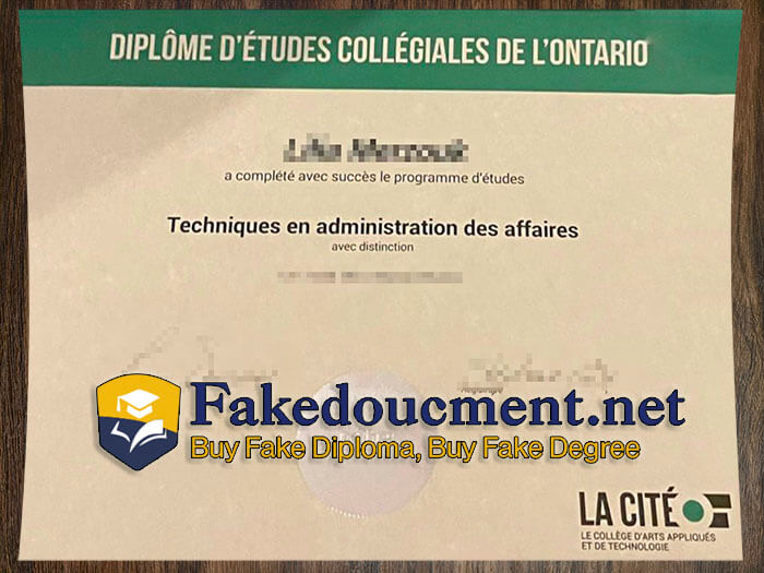 purchase realistic College La Cite diploma