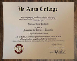 purchase realistic De Anza College degree