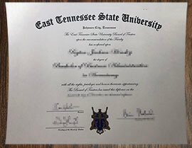 purchase realistic East Tennessee State University degree