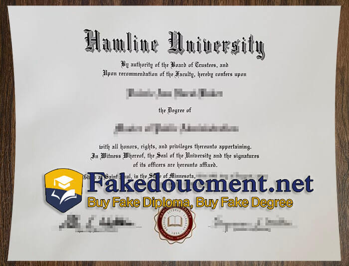 purchase realistic Hamline University diploma