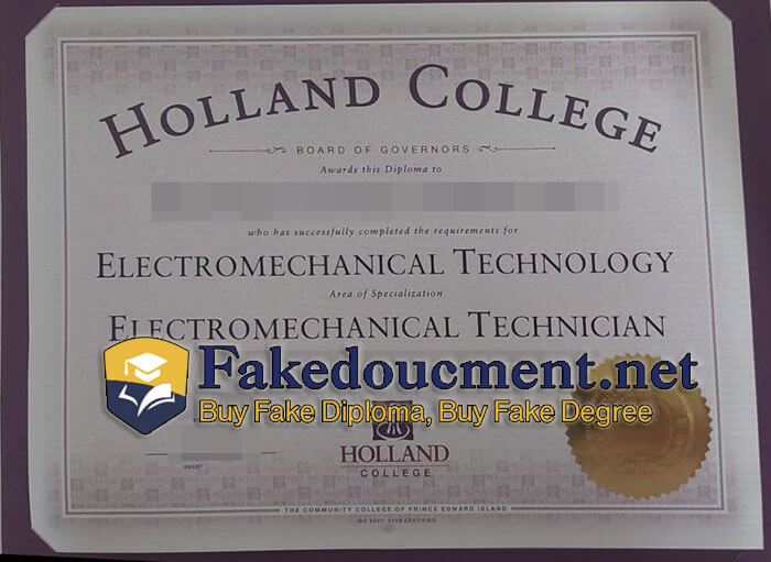 purchase realistic Holland College diploma