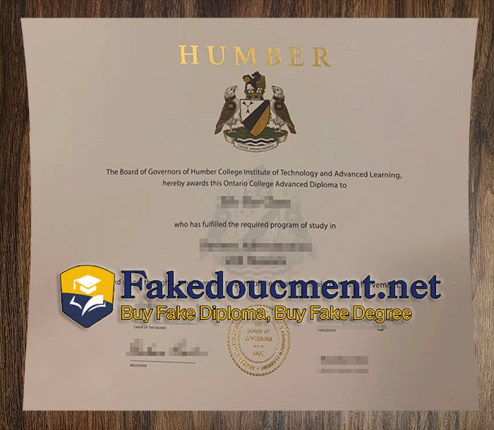 purchase realistic Humber College diploma