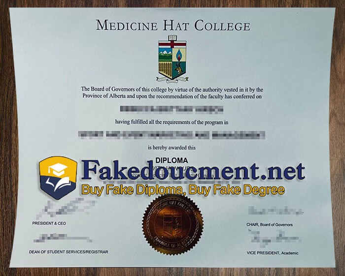 purchase realistic Medicine Hat College diploma