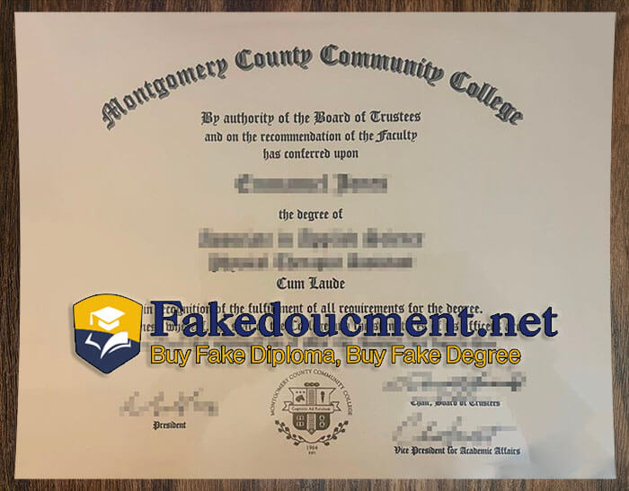 purchase realistic Montgomery County Community College diploma