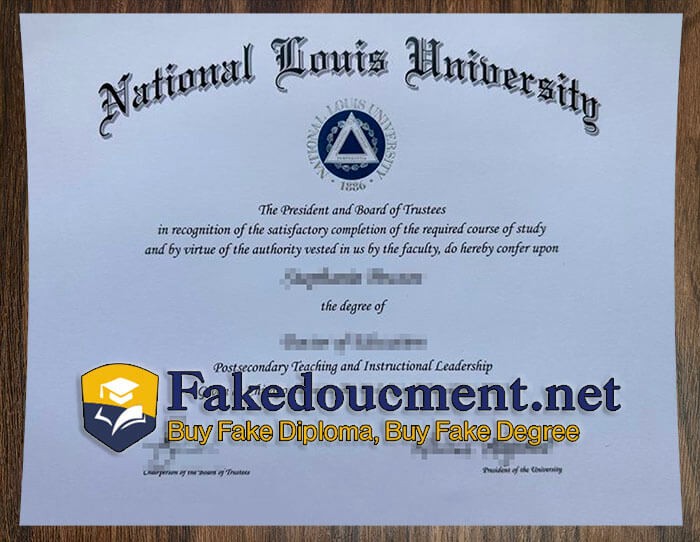 purchase realistic National Louis University diploma