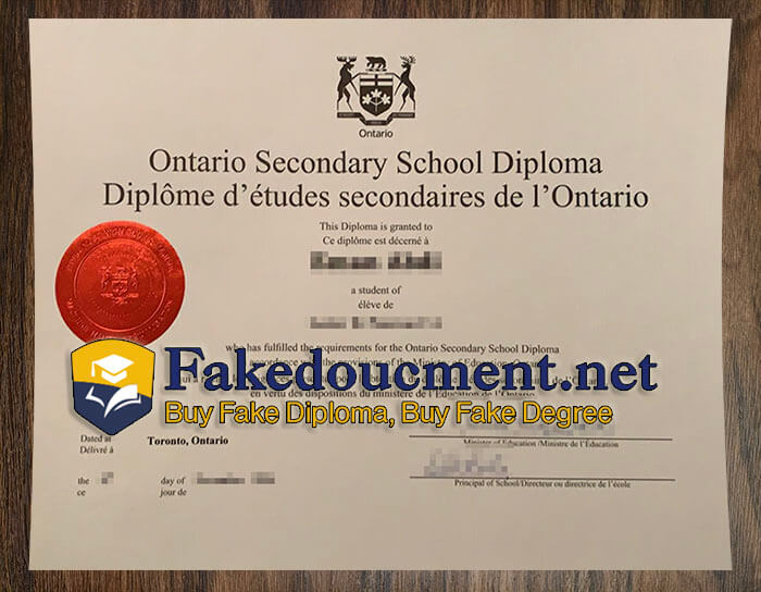 purchase realistic Ontario Secondary School Diploma