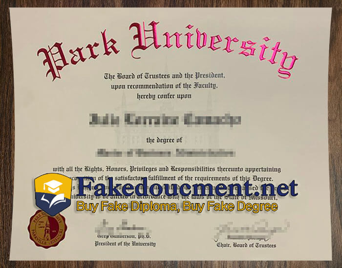 purchase realistic Park University diploma