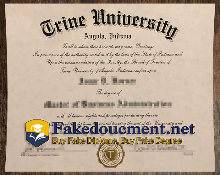 purchase realistic Trine University diploma