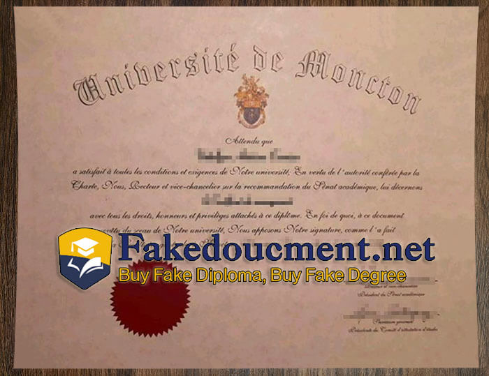 purchase realistic Universite de Moncton diploma