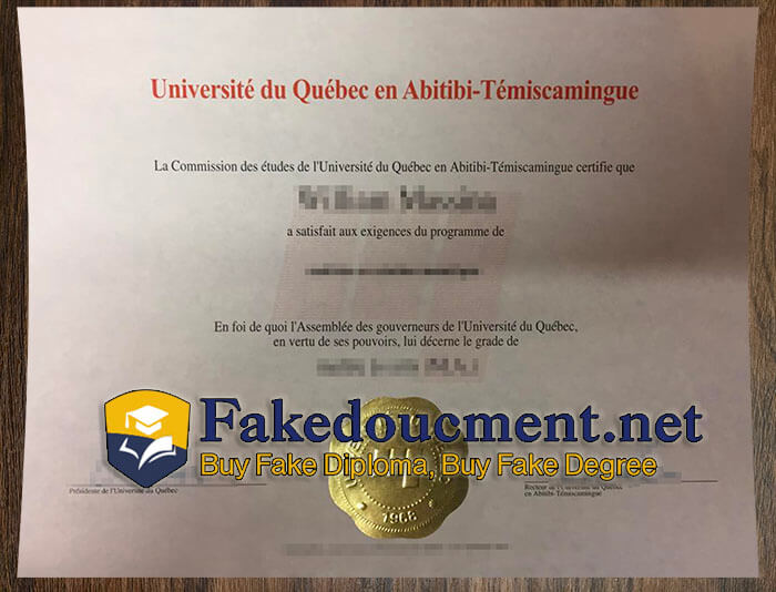 purchase realistic Universite du Quebec en Abitibi-Temiscamingue diploma