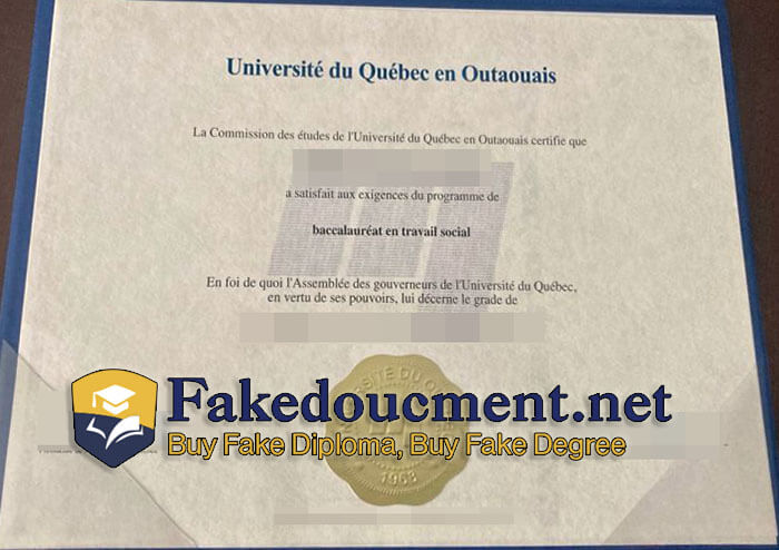 purchase realistic Universite du Quebec en Outaouais diploma