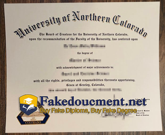 purchase realistic University of Northern Colorado diploma