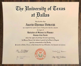 purchase realistic University of Texas at Dallas degree