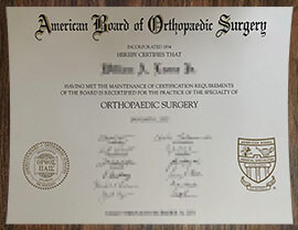 purchase realistic American Board of Orthopaedic Surgery certificate