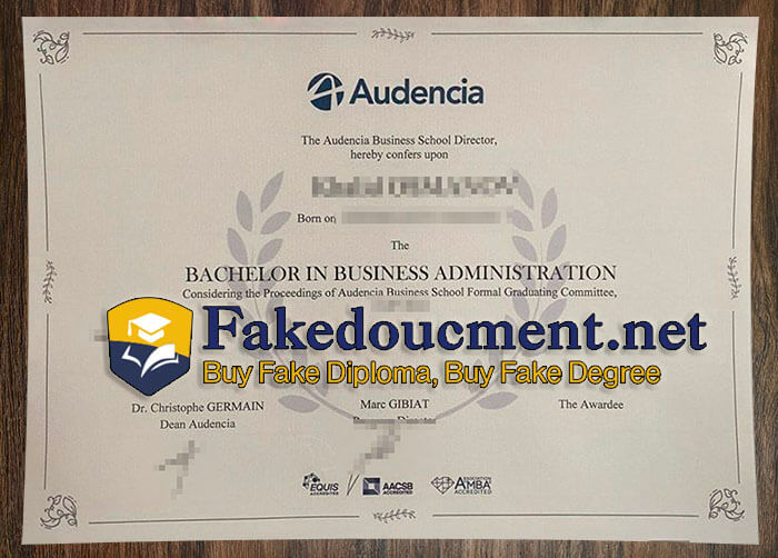 purchase realistic Audencia Business School diploma