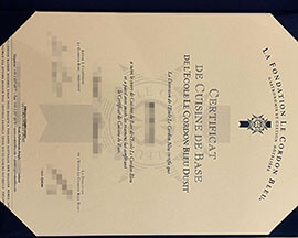 purchase realistic La Fondation Le Cordon Bleu certificate