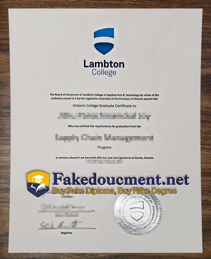 purchase realistic Lambton College degree