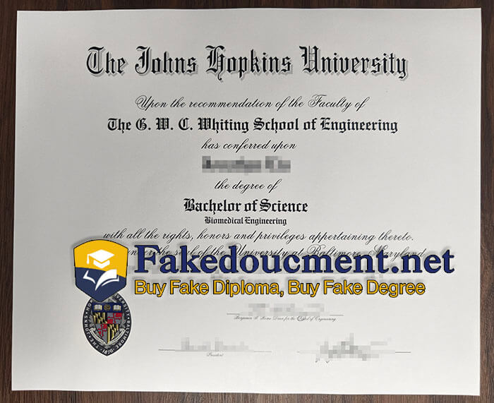 purchase realistic Johns Hopkins University diploma