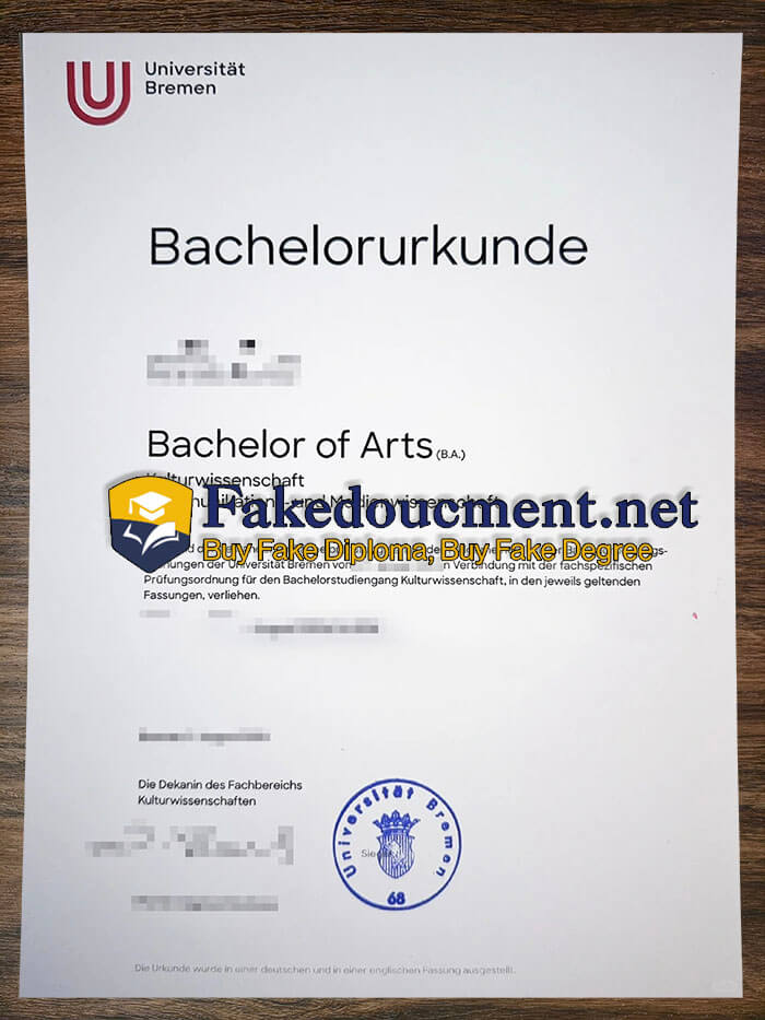 purchase realistic Universitat Bremen diploma