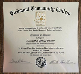 purchase realistic Piedmont Community College degree