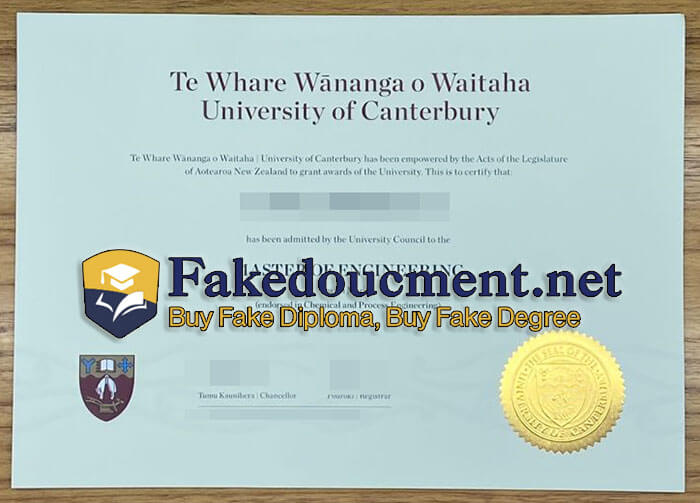 purchase realistic University of Canterbury diploma